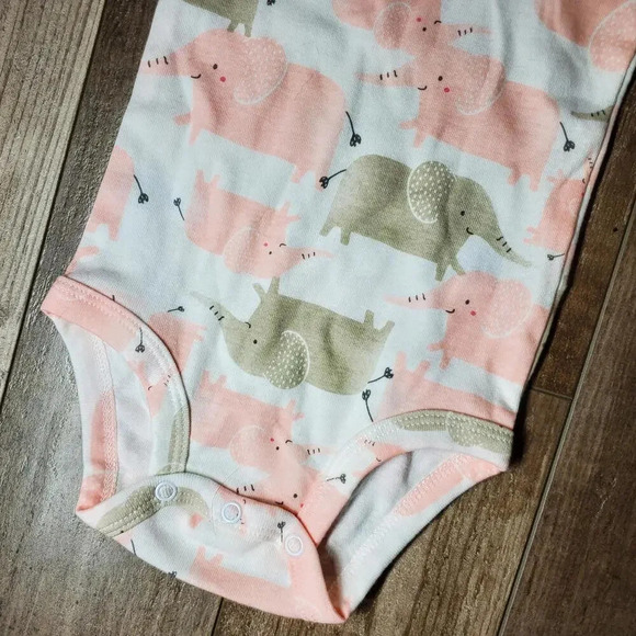 Child of Mine by Carter's Pink Little Sister Elephant Tops Bundle Size 18m NWOT - Picture 7 of 13